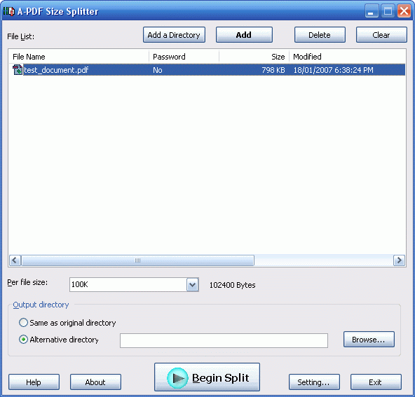 Download A-PDF Size Splitter
