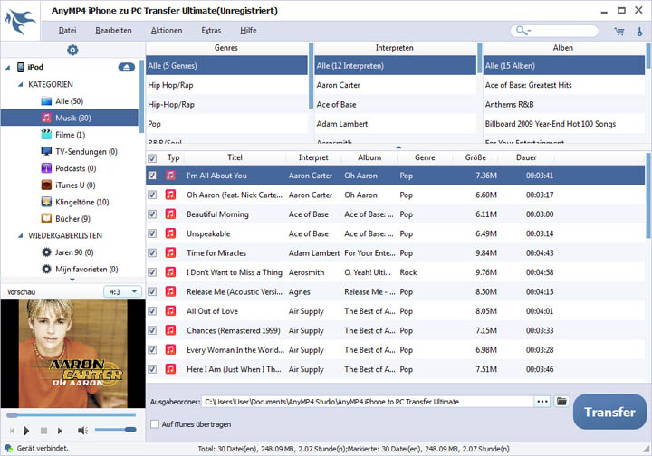 Download AnyMP4 iPhone zu PC Transfer Ultimate