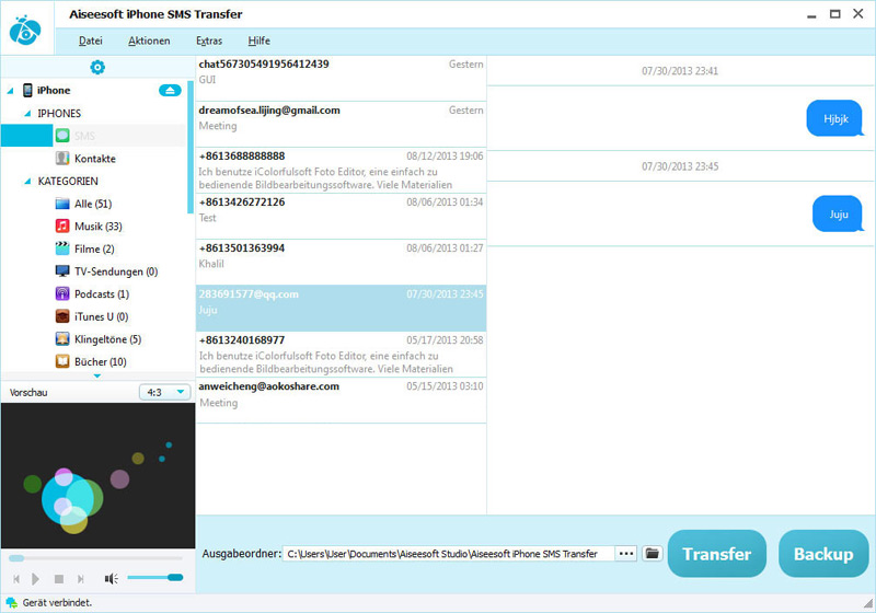 Download Aiseesoft iPhone SMS Transfer
