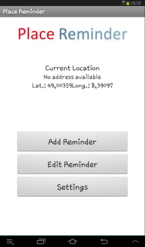 Place Reminder
